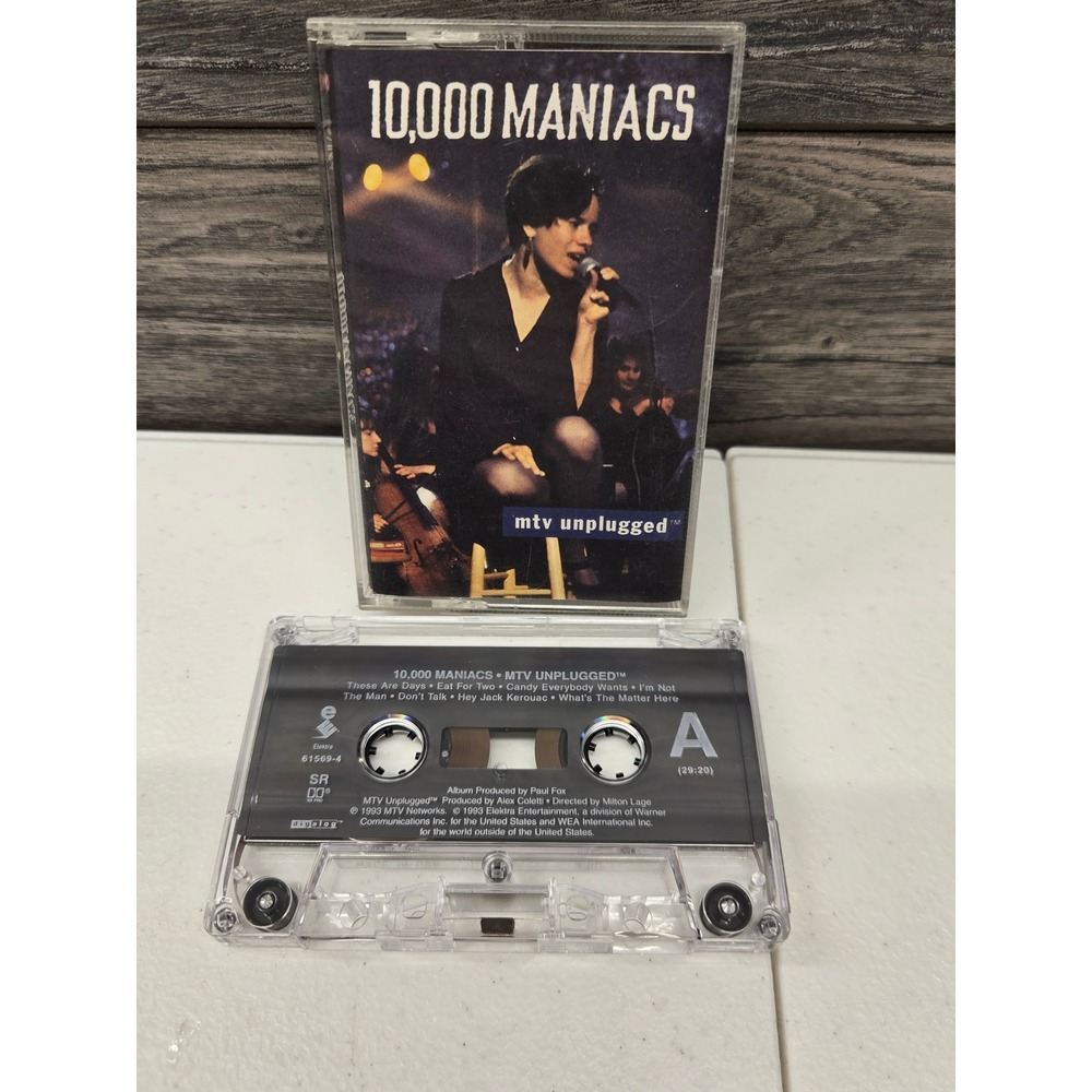 10,000 Maniacs MTV Unplugged Cassette Tape 1993 Natalie Merchant 61569-4 Elektra